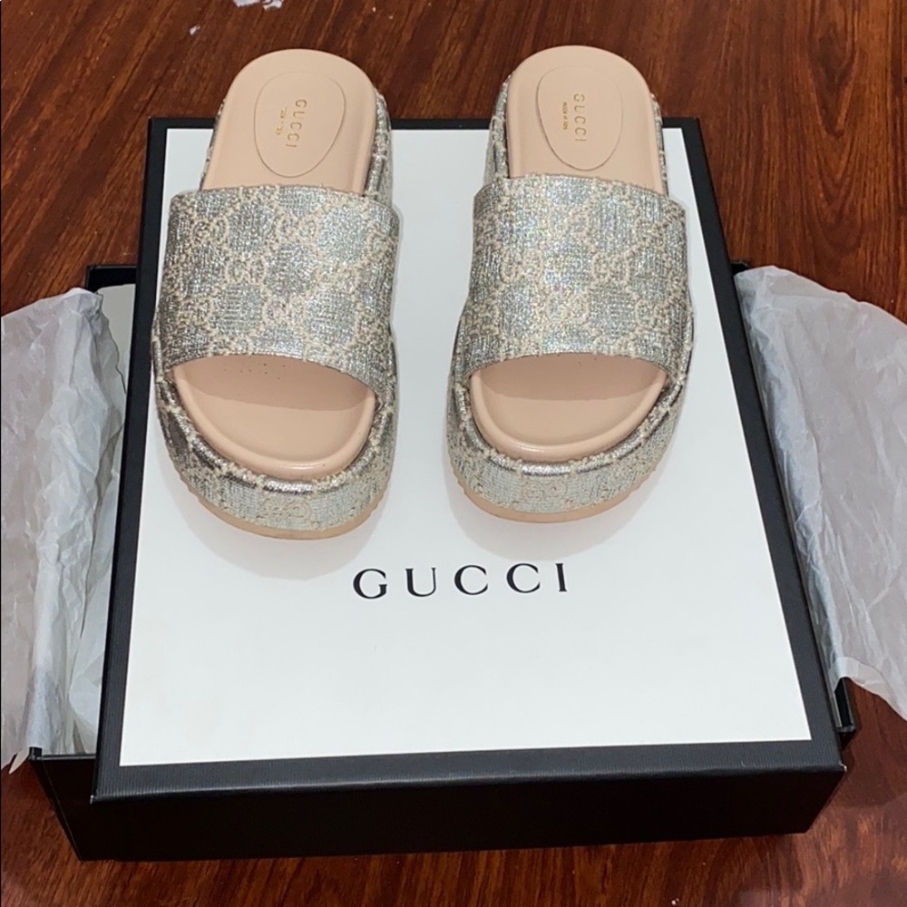 Gucci heritage platform in silver